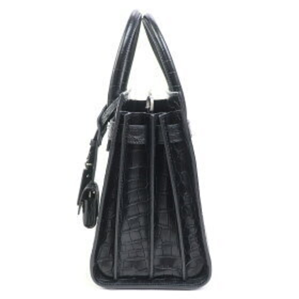 Saint Laurent black Baby bag shoulder crocodile Jour embossed leather YVES Sac - Picture 5 of 7